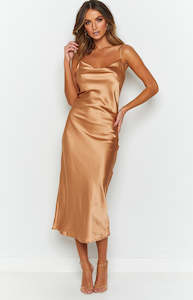New Year Sale: Schiffer Slip Midi Dress Champagne