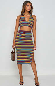 Knit Skirts: Fauna Knit Midi Skirt