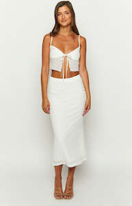 Midi Skirts: McKay White Midi Skirt