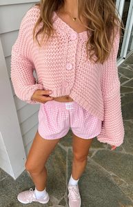 Cardigans: Jen Light Pink Knit Cardigan