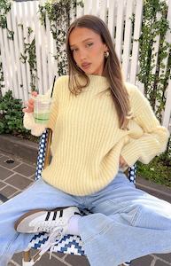 Knitwear: Ace Yellow Oversized Sweater