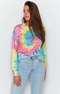 Tie Dye Whites: Love You Different Tie Dye Sweater Rainbow