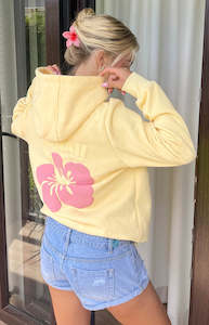 Loungewear: Beginning Yellow Hibiscus Hoodie