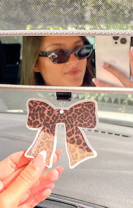 Animal Print: Leopard Print Bow Air Freshener