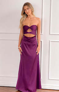 Lilac Love: Coco Purple Strapless Maxi Dress