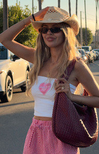 Honky Tonk White Tube Top