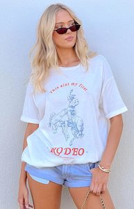 Loungewear: The Laundry Room First Rodeo White Oversized Tee