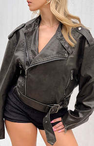 Lioness Onyx Driftwood Bomber