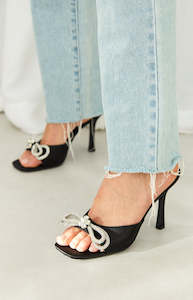 Outlet Sale: Billini Elarni Black Satin Heel