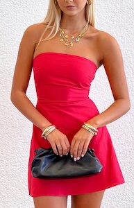 Christmas Dresses: Love Parade Red Strapless Mini Dress