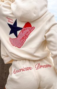 Back In Stock Styles: Beginning Cream American Dream Hoodie