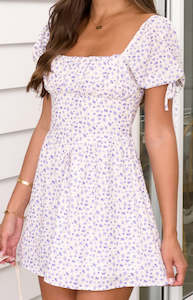 Lilac Love: Danyal Purple Floral Mini Dress