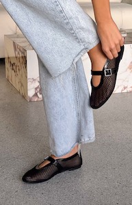 Casual Outfits: Therapy Addie Black Crinkle Patent PU Ballet Flats