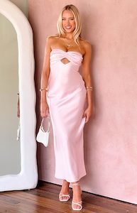 Bridesmaid Dresses: Gigi Pink Maxi Dress