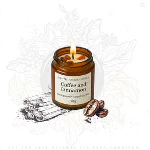 Aroma Candle Coffee and Cinnamon – Bei`Care