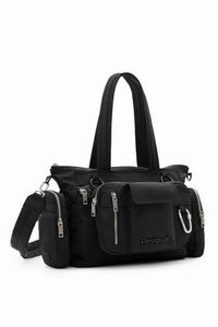 Desigual Backpack Beija Flor: Desigual Black Multi Position Bowling Bag