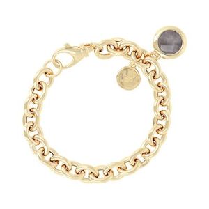 Bronzallure Golden Grey Quartz Belcher Bracelet