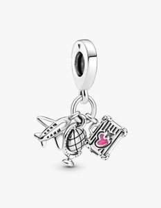Products: Pandora Airplane, Globe & Suitcase Dangle Charm
