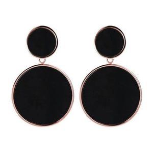 Bronzallure Alba Black Onyx Double Disc Drop Earrings