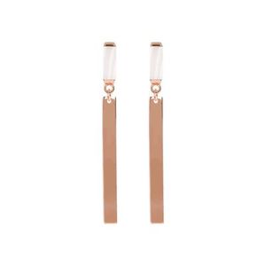 Products: Bronzallure Alba Polished White Agate Earrings