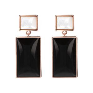 Products: Bronzallure Alba Rectangular Onyx Earrings