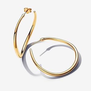 Pandora Organically Shaped 42 mm Open Hoop Earrings
