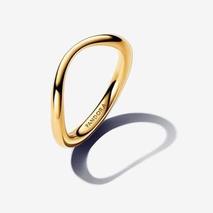 Pandora Organically Shaped Band Ring Gold Plated