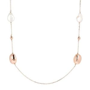 Bronzallure Maxima Baroque White Pearl Necklace