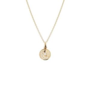Evolve Ocean Wave Coin Necklace Gold Plated