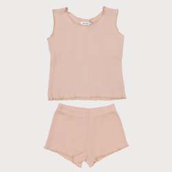Jumpsuits: Soleil 2-Piece Set - Biscuit 6-12m