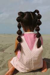 Jumpsuits: Checkerboard Shortall - Pink