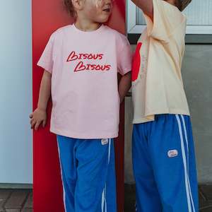 Pants: Terry Towel Racer Pants - Blue