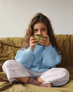 Jumpsuits: Chunky Knit - Sky