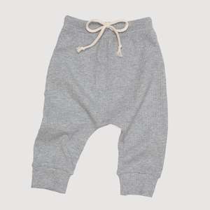Featured: Ribbed Harem Track Pants - Grey Marle