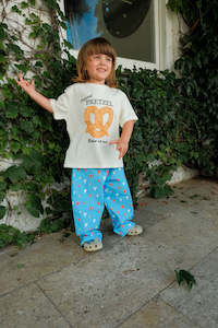 Love Hearts Cotton Pants - Blue