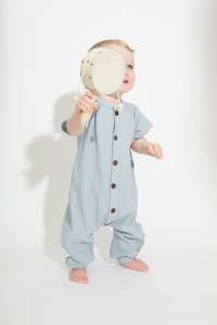 NEW COLOUR Ribbed Harem Jumpsuit - Duck Egg Blue