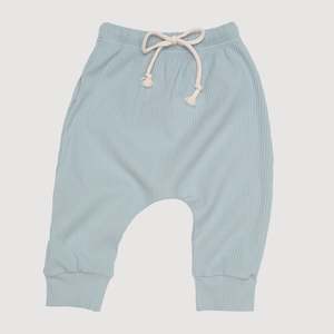Signature Ribbed Essentials: NEW COLOUR Ribbed Harem Track Pants - Duck Egg Blue