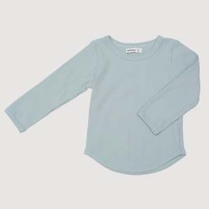 Signature Ribbed Essentials: NEW COLOUR Ribbed Long Sleeve Top - Duck Egg Blue