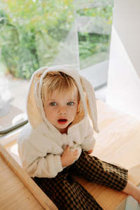 Bunny Hoodie Jacket - Cream