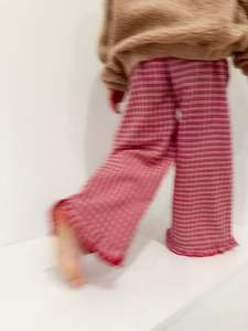 New Arrivals: Red Plaid Ruffle Cotton Pants