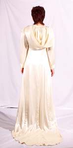 Wedding dress: 1970's hooded wedding dress