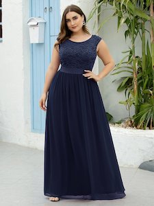Blue Bridesmaids Dresses: Demi Bridesmaid Dress with Lace bodice