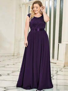 Purple Bridesmaids Dresses: Demi Bridesmaid Dress with Lace bodice