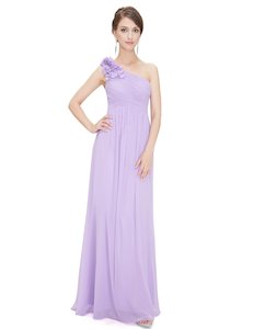 Purple Bridesmaids Dresses: Sadie One Shoulder Floral Bridesmaids Dress