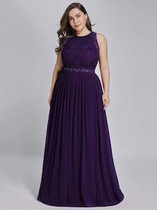 Purple Bridesmaids Dresses: Empire Waist Sleeveless A Line Bridesmaids Dress