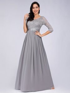 Grey Bridesmaids Dresses: Dawn Empire Waist Bridesmaid Dress