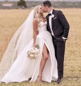 Simple White Wedding Dresses: Evie Strapless Satin Wedding dress