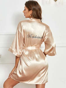 Booby Tape: Satin Bridesmaid Robe