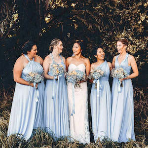 Infinity Dress: Dusty Blue Maxi Infinity Dress