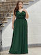 Danna Double V Neck Maxi Long Plus Size sparkly Evening Dress